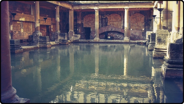 a pool od water inside of a building